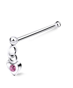 Heart in Stone Bone Nose Stud NSKD-829 